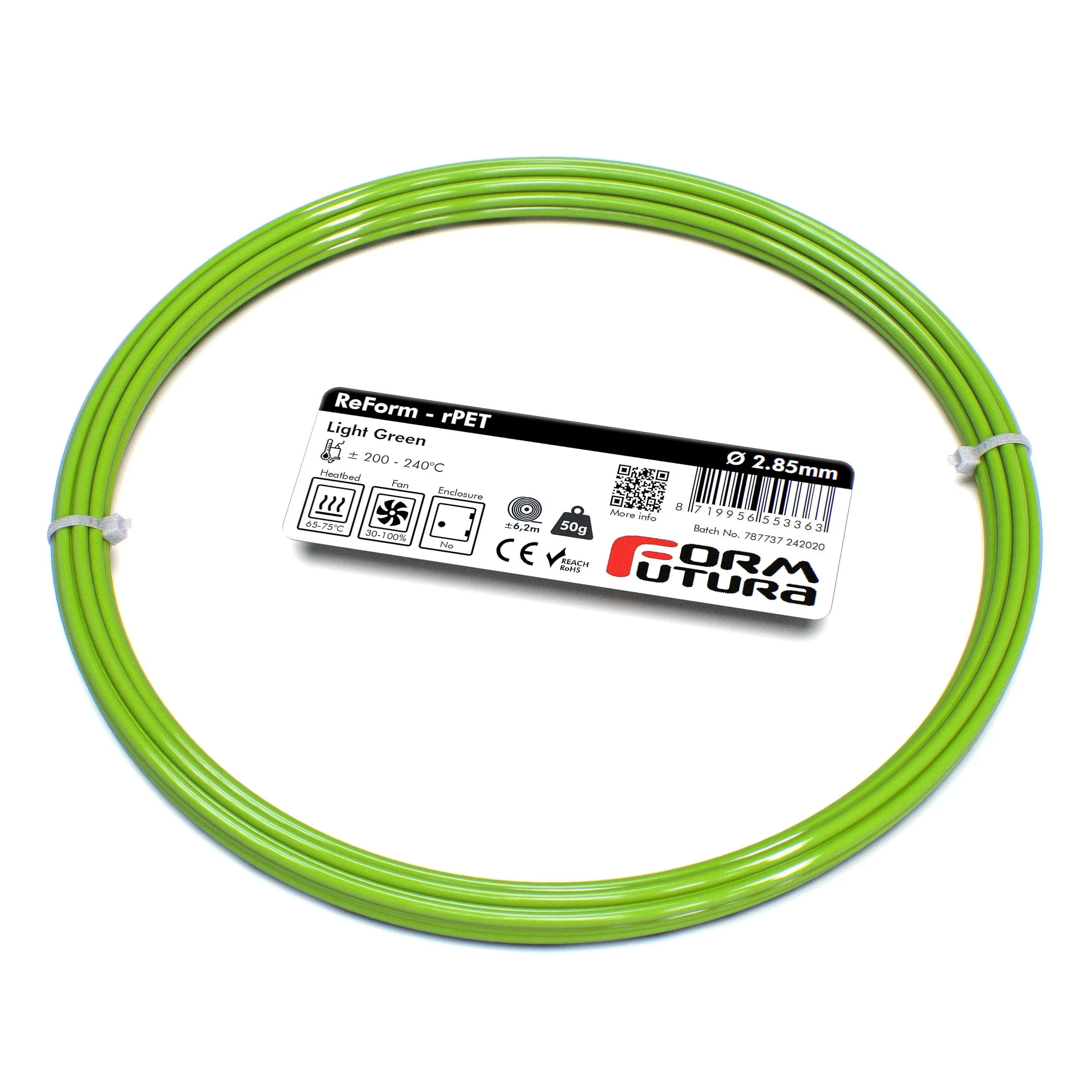 PETG Filament FormFortura ReForm - rPET available in 8 colors - 3D Printer Filament FORMFUTURA