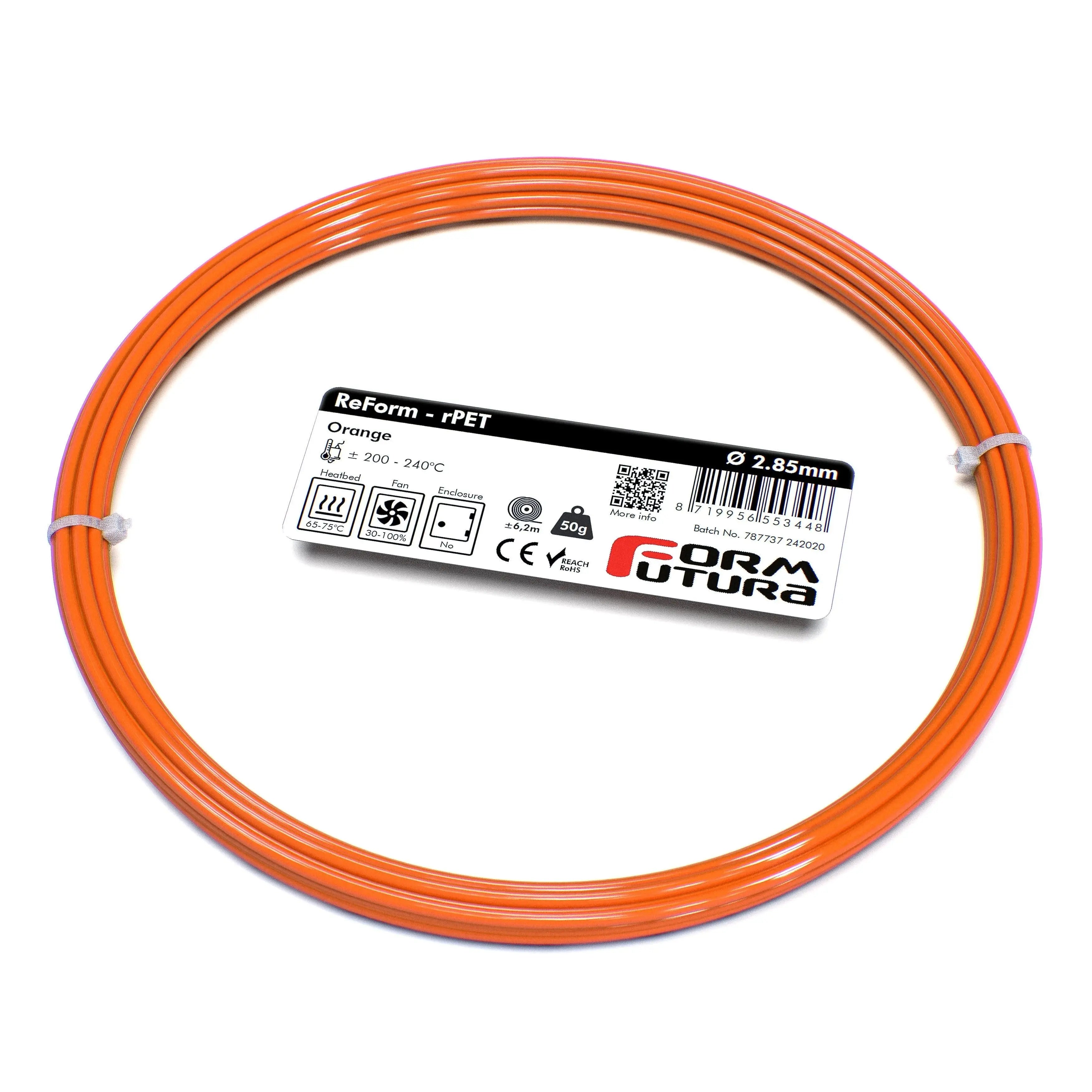 PETG Filament FormFortura ReForm - rPET available in 8 colors - 3D Printer Filament FORMFUTURA