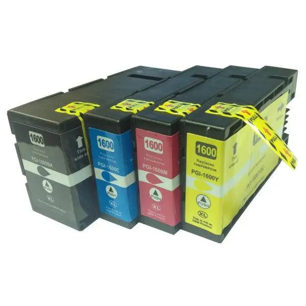 PGI-1600XL Premium Pigment Compatible Inkjet Cartridge Set (4 Cartridges) CANON