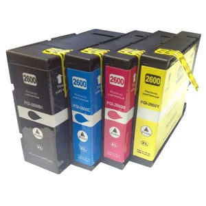 PGI-2600XL Premium Pigment Compatible Inkjet Cartridges (Set of 4) CANON