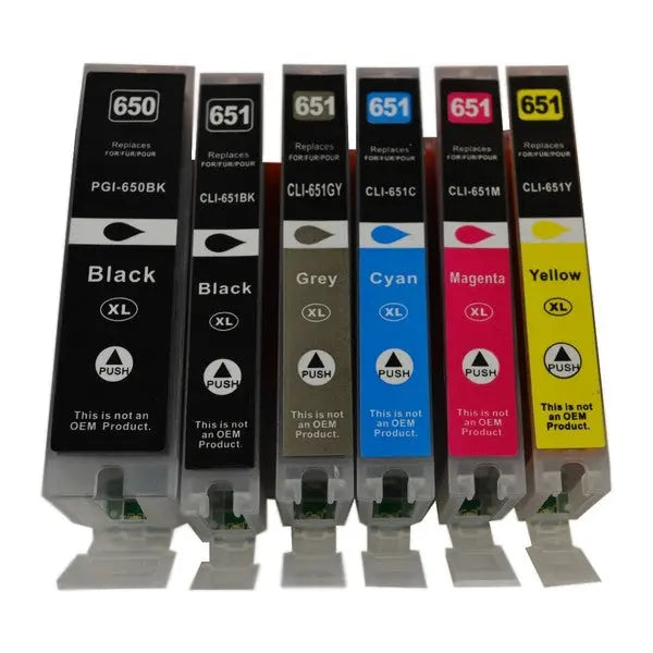PGI-650XL CLI-651XL Compatible Inkjet  Set 6 Cartridges [Boxed Set] CANON