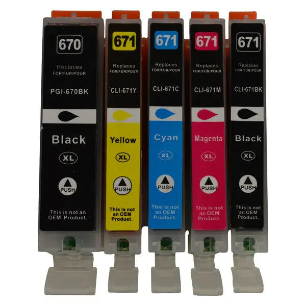 PGI-670XL CLI-671XL Compatible Inkjet Set (5 Cartridges) CANON
