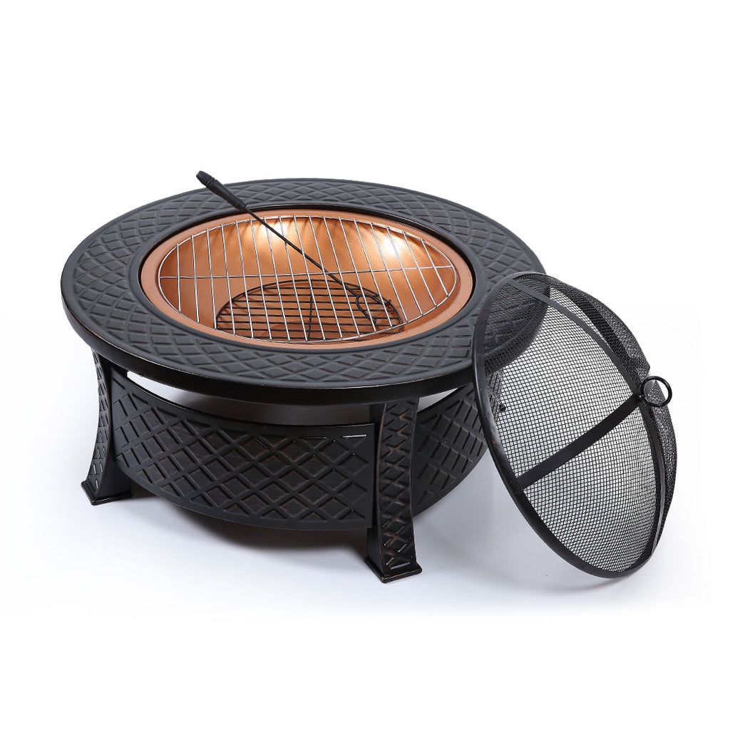 3 in 1 Outdoor Garden Fire Pit BBQ Firepit Brazier Round Stove Patio Heater Deals499