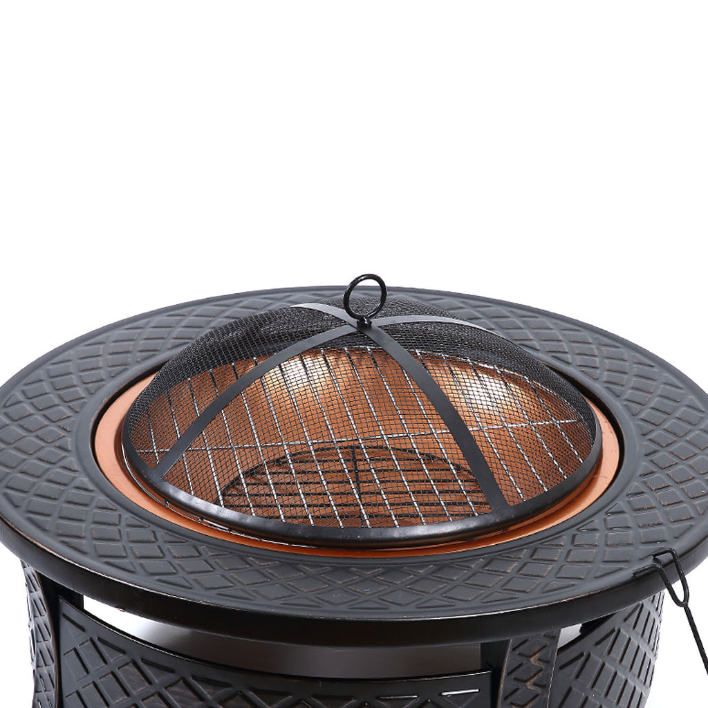 3 in 1 Outdoor Garden Fire Pit BBQ Firepit Brazier Round Stove Patio Heater Deals499