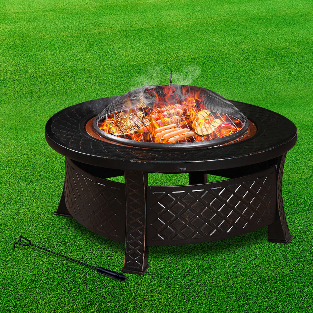 3 in 1 Outdoor Garden Fire Pit BBQ Firepit Brazier Round Stove Patio Heater Deals499