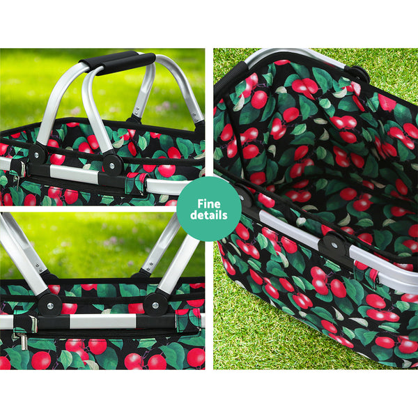 Alfresco Picnic Bag Basket Folding Large Hamper Camping Hiking Insulated Deals499