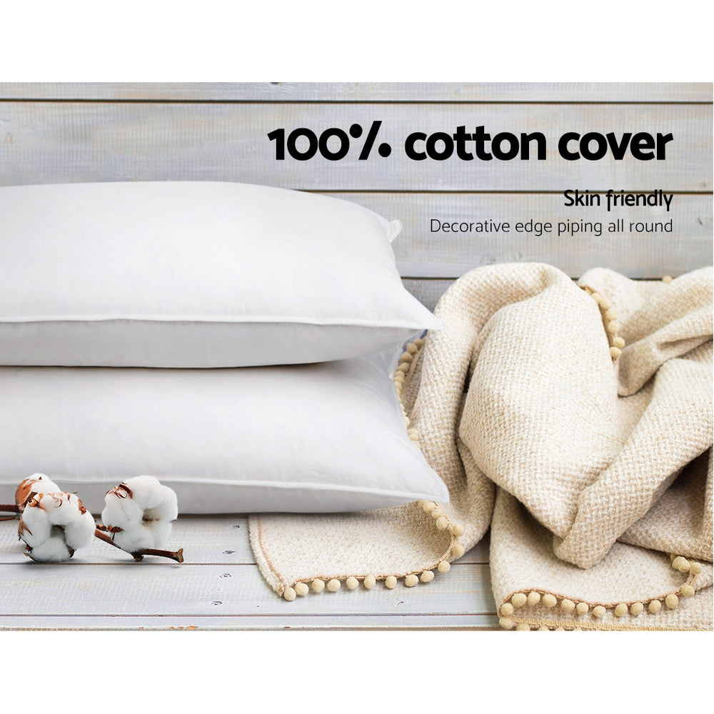 Giselle Bedding Set of 4 Medium & Firm Cotton Pillows Giselle