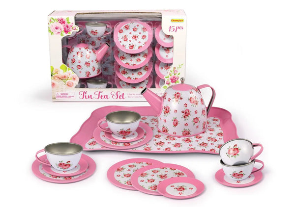 PINK ROSE TIN TEA SET 15PCS Deals499
