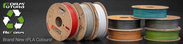 PLA Filament FormFortura ReForm - rPLA available in 8 colors - 3D Printer Filament FORMFUTURA