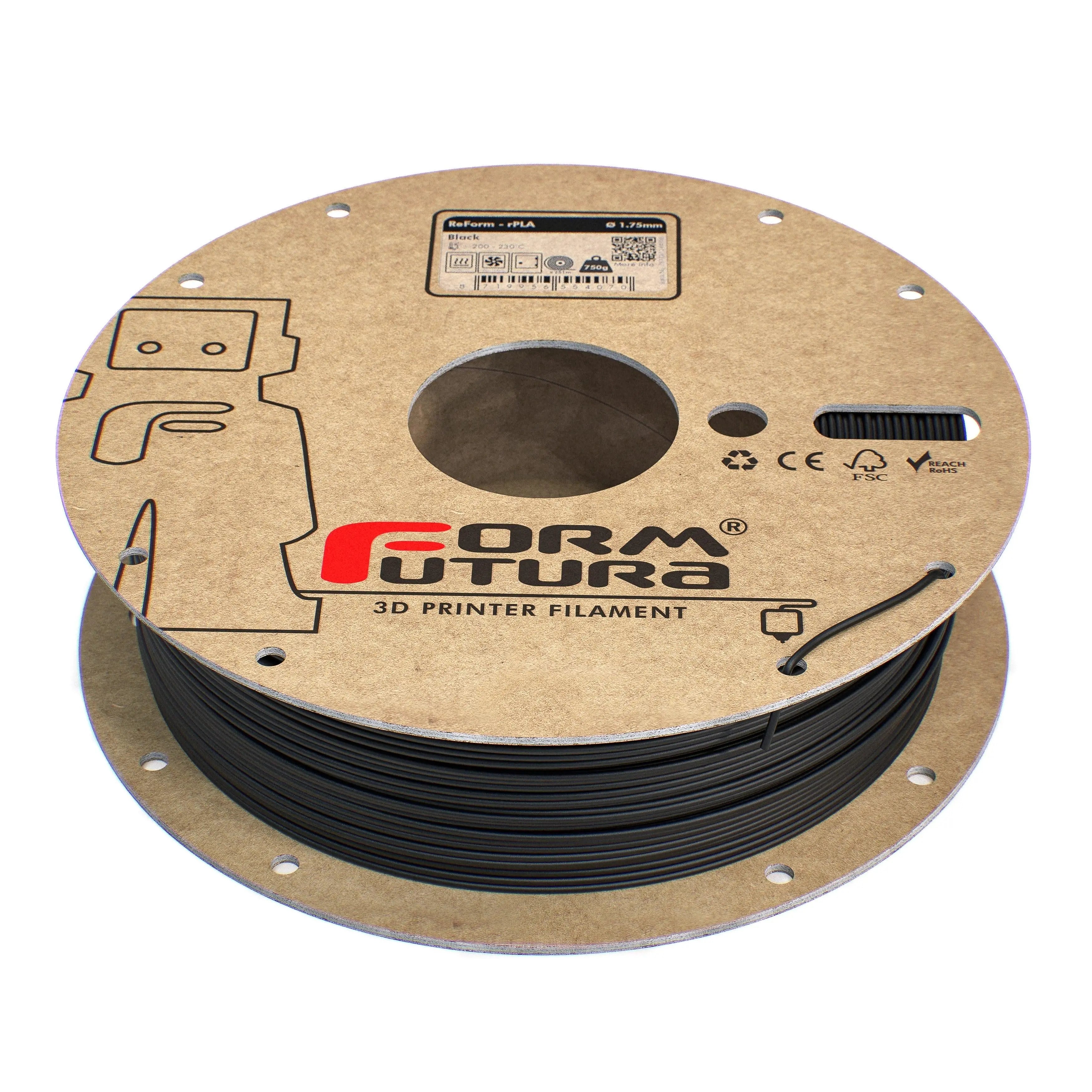 PLA Filament FormFortura ReForm - rPLA available in 8 colors - 3D Printer Filament FORMFUTURA