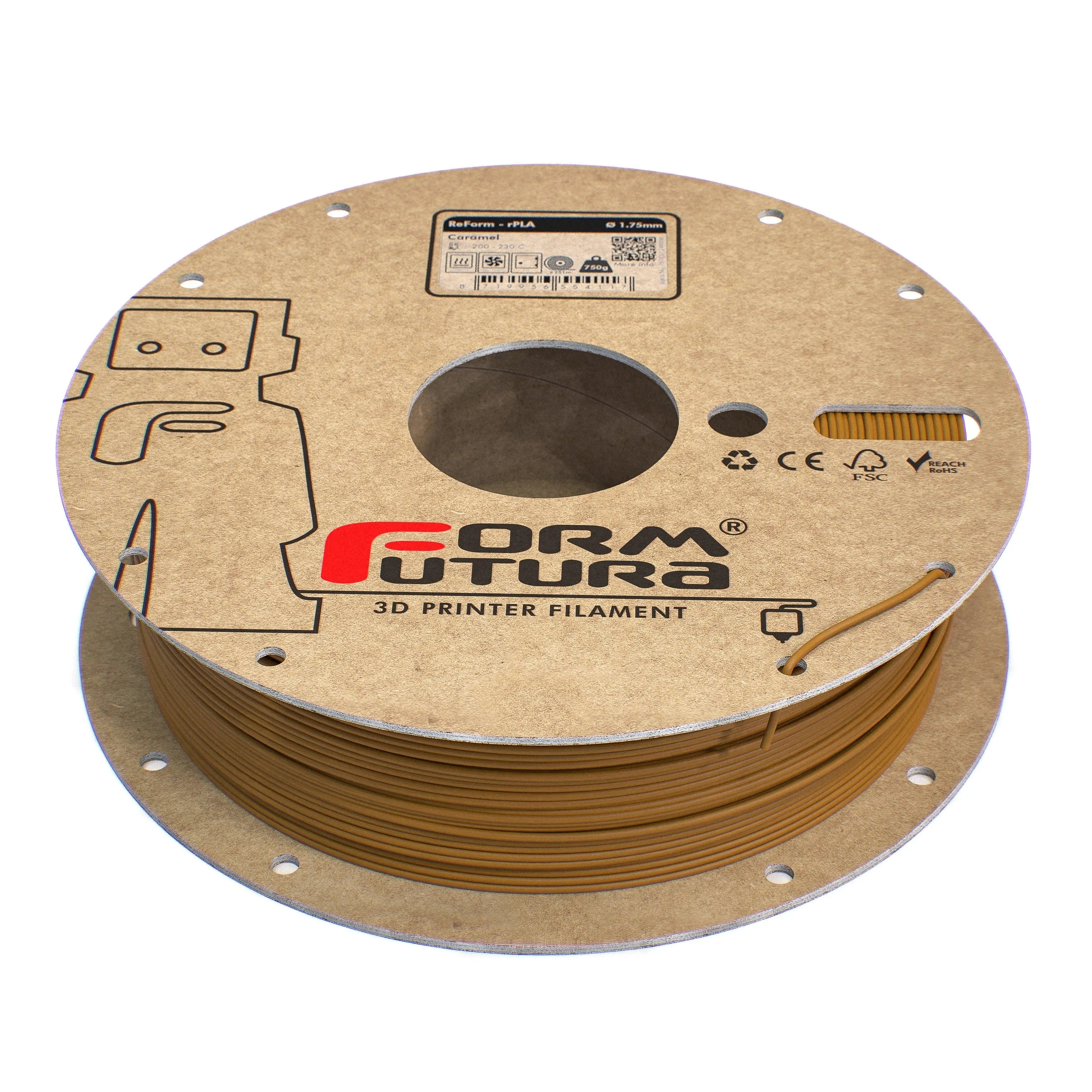 PLA Filament FormFortura ReForm - rPLA available in 8 colors - 3D Printer Filament FORMFUTURA
