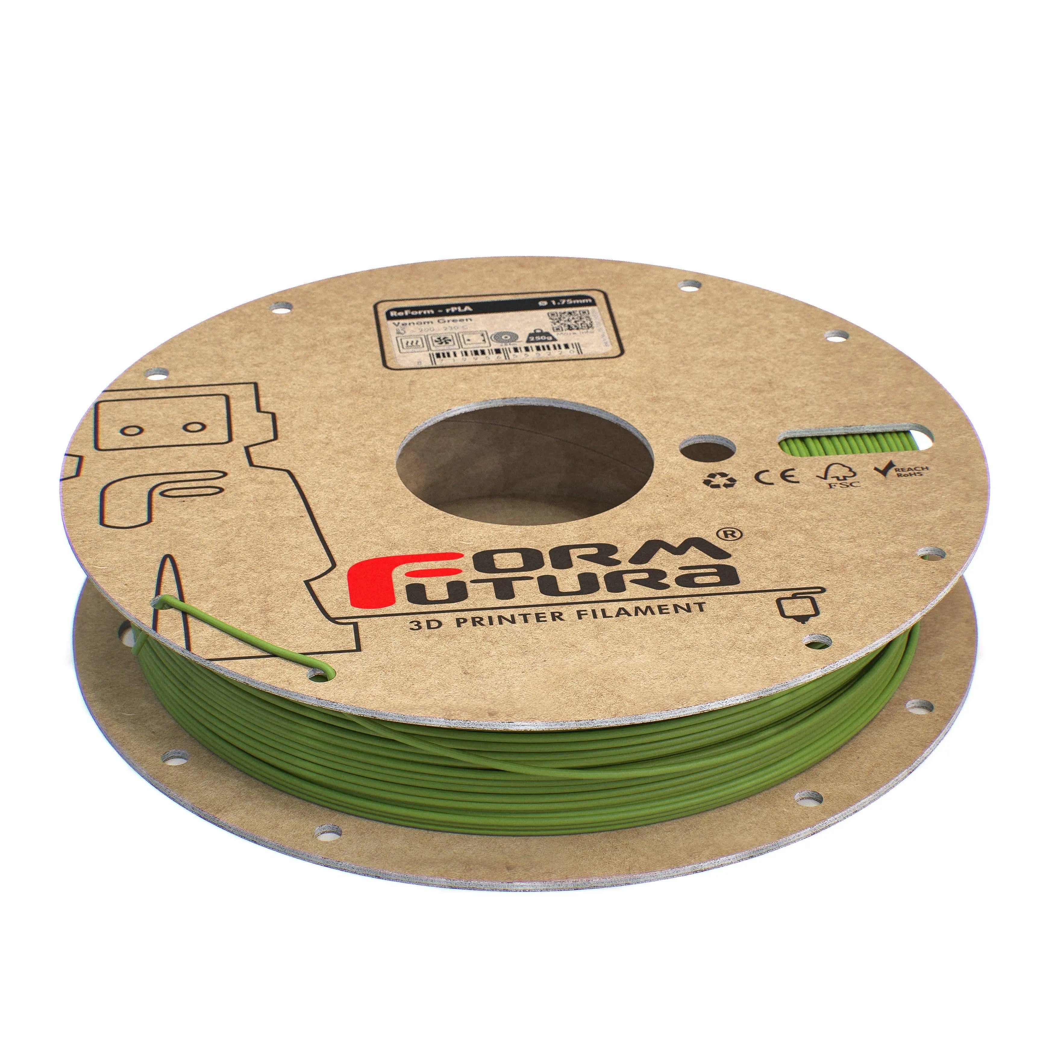 PLA Filament FormFortura ReForm - rPLA available in 8 colors - 3D Printer Filament FORMFUTURA