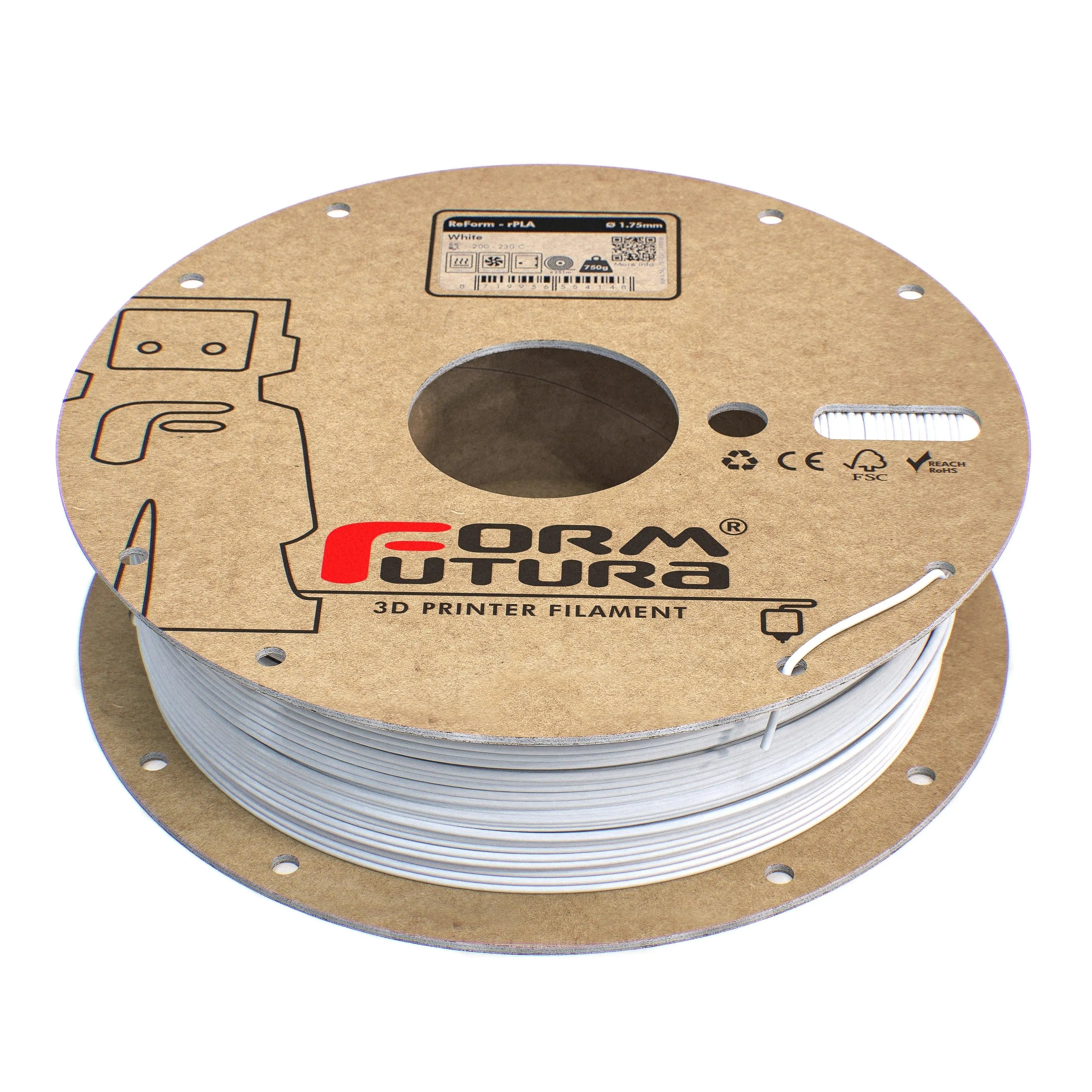 PLA Filament FormFortura ReForm - rPLA available in 8 colors - 3D Printer Filament FORMFUTURA