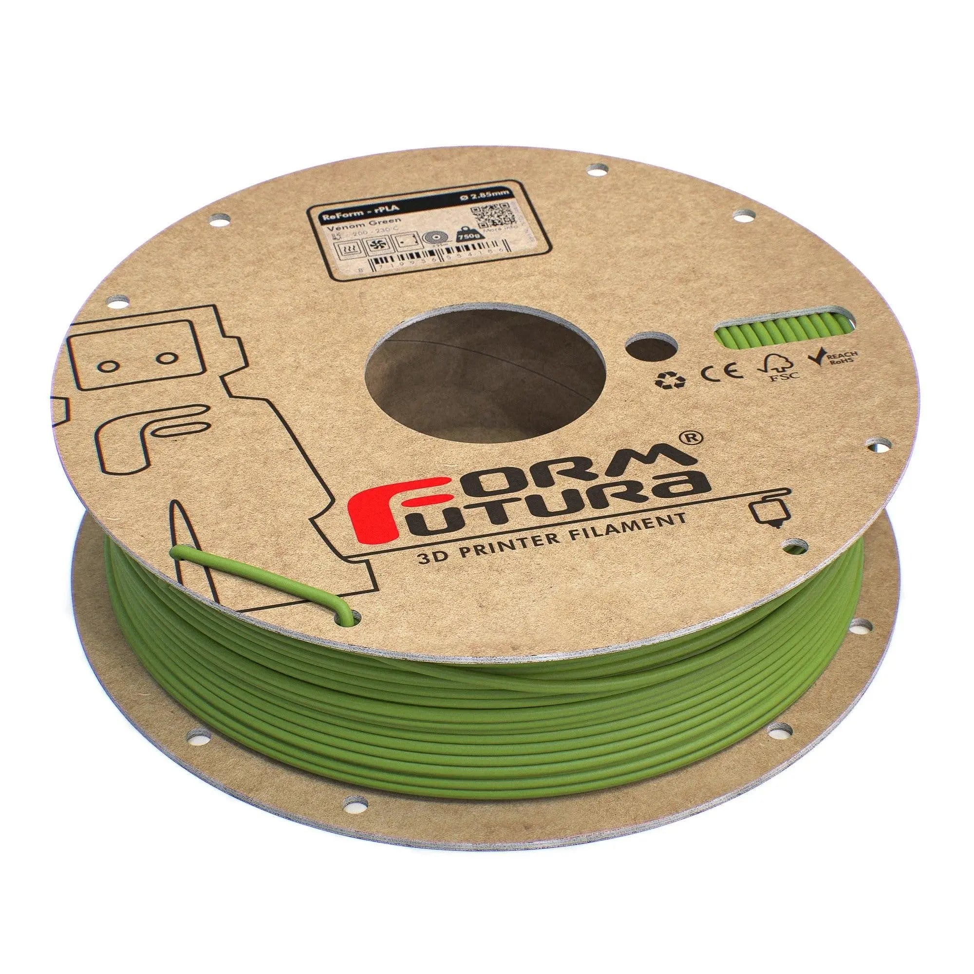 PLA Filament FormFortura ReForm - rPLA available in 8 colors - 3D Printer Filament FORMFUTURA