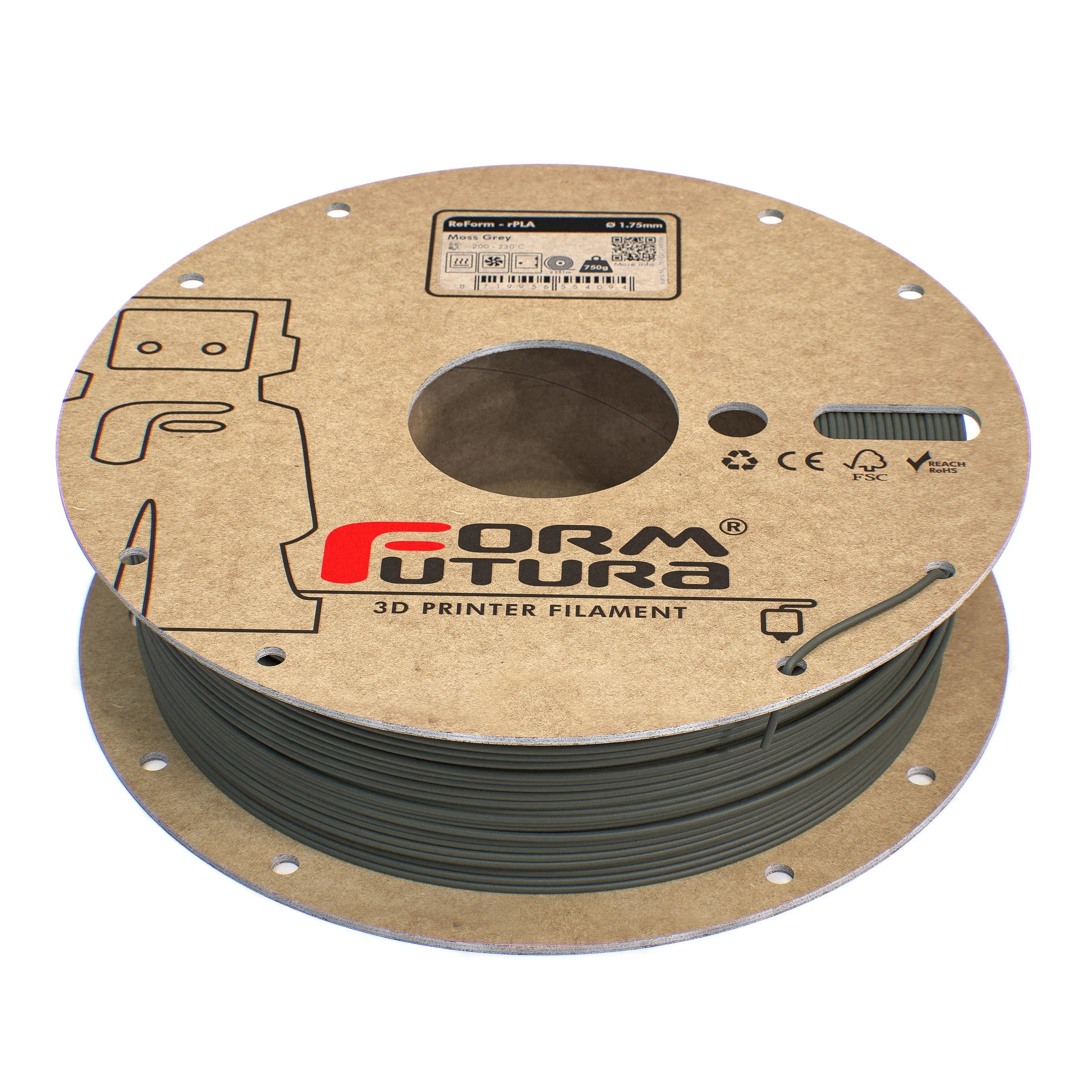 PLA Filament FormFortura ReForm - rPLA available in 8 colors - 3D Printer Filament FORMFUTURA