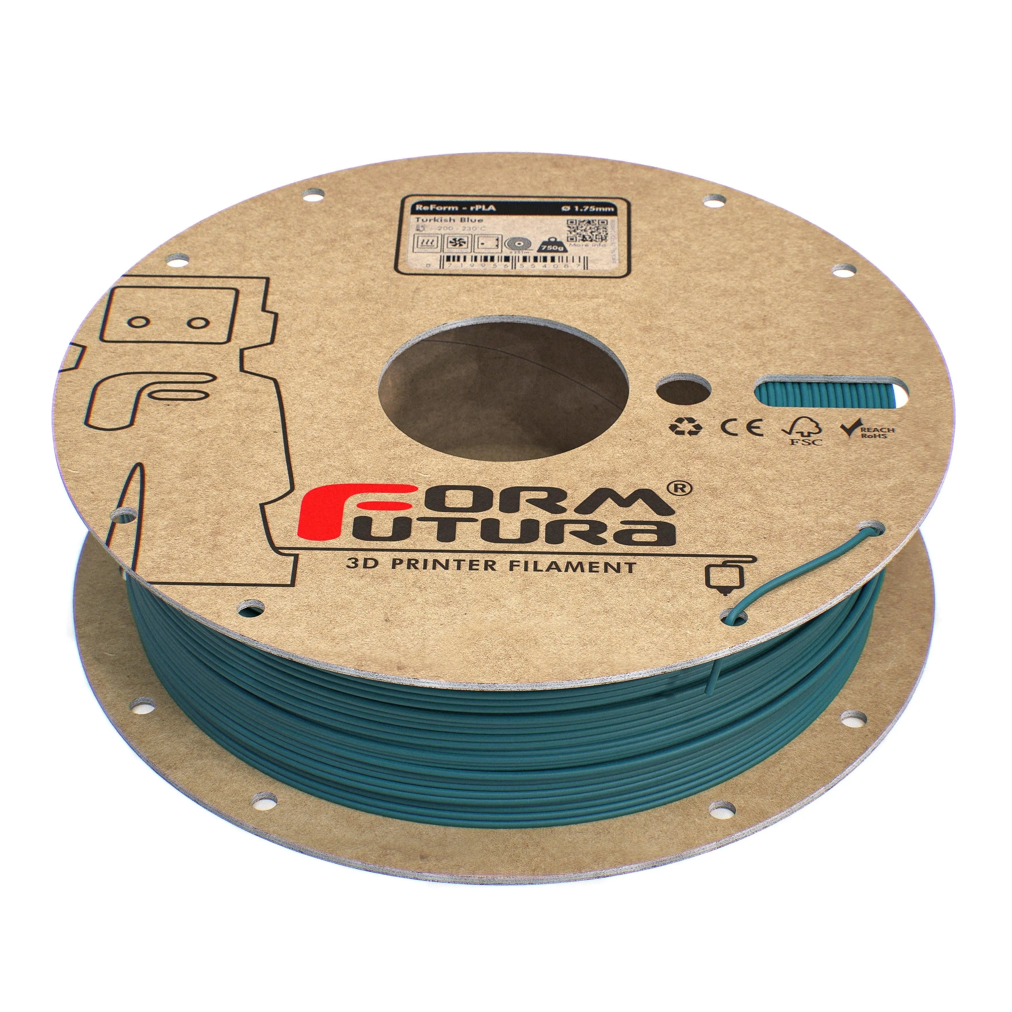 PLA Filament FormFortura ReForm - rPLA available in 8 colors - 3D Printer Filament FORMFUTURA
