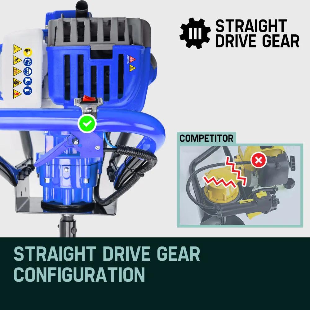 POWERBLADE 88cc Post Hole Digger Petrol Posthole Earth Auger Fence Borer Drill Deals499