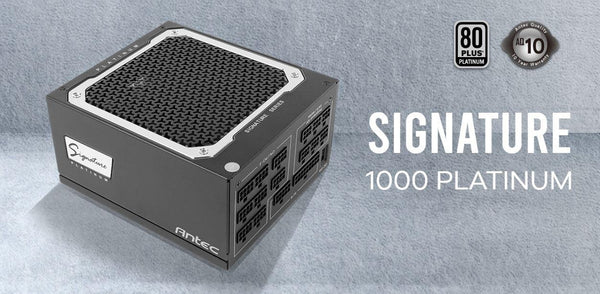 ANTEC Signature 1000w 80+Platinum Fully Modular, FDB 135mm Fan, Zero RPM, Phase Wave Design, OC-LINK, Server Grade, 10 years warranty. ANTEC