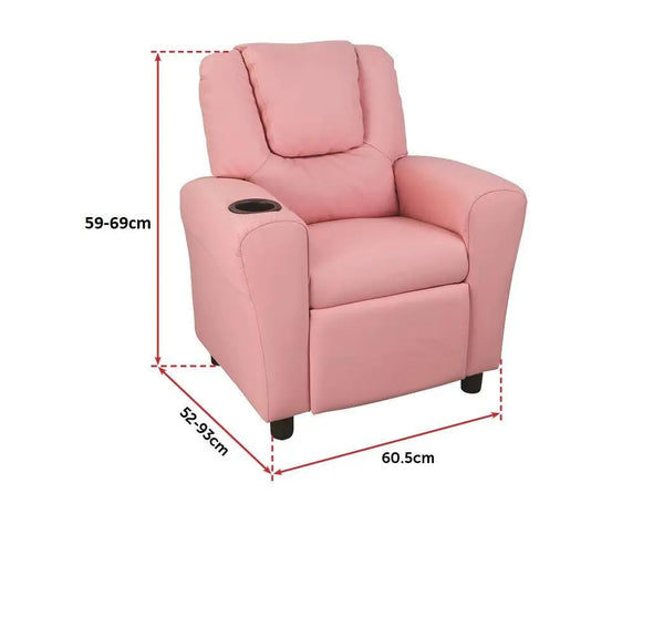 PU Leather Kids Recliner with Drink Holder Deals499