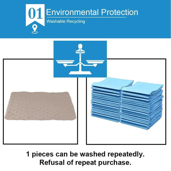 PaWz 2 Pcs 120x120 cm Reusable Waterproof Pet Puppy Toilet Training Pads Deals499
