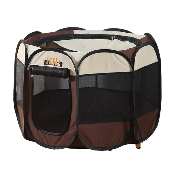 PaWz Dog Playpen Pet Play Pens Foldable Panel Tent Cage Portable Puppy Crate 62" Deals499