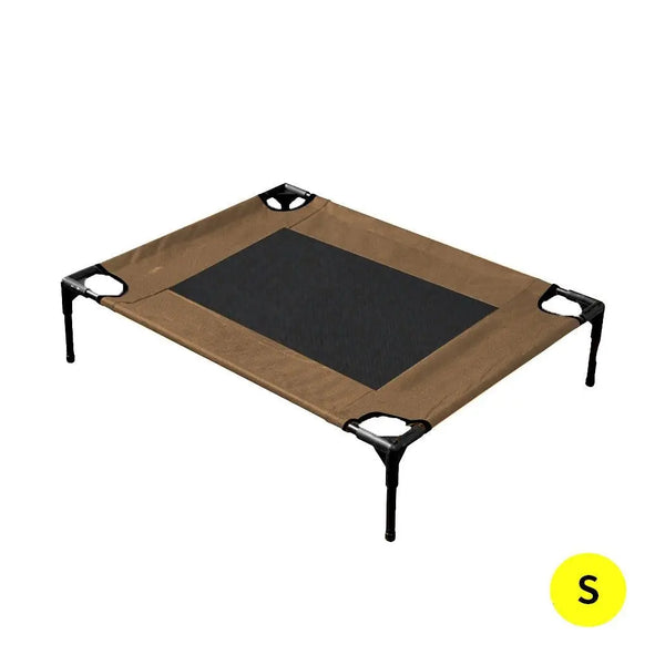 PaWz Heavy Duty Pet Bed Trampoline Dog Puppy Cat Hammock Mesh  Canvas S Tan Deals499