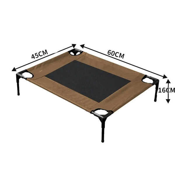 PaWz Heavy Duty Pet Bed Trampoline Dog Puppy Cat Hammock Mesh  Canvas S Tan Deals499