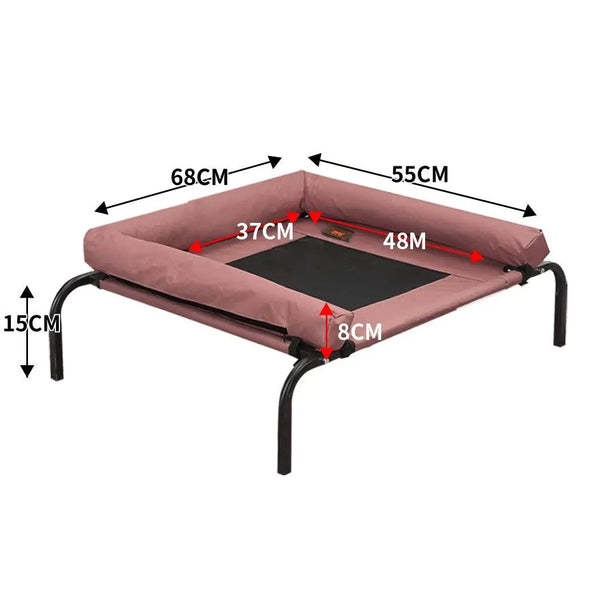 PaWz Pet Bed Heavy Duty Frame Hammock Bolster Trampoline Dog Puppy Mesh S Coffee Deals499