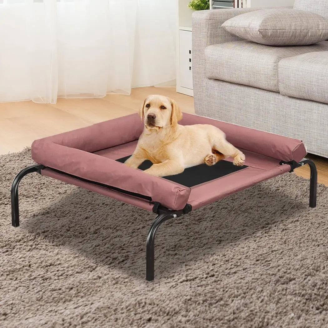PaWz Pet Bed Heavy Duty Frame Hammock Bolster Trampoline Dog Puppy Mesh S Coffee Deals499
