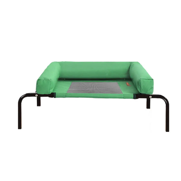 PaWz Pet Bed Heavy Duty Frame Hammock Bolster Trampoline Dog Puppy Mesh S Green Deals499