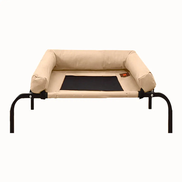 PaWz Pet Bed Heavy Duty Frame Hammock Bolster Trampoline Dog Puppy Mesh S Tan Deals499