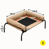 PaWz Pet Bed Heavy Duty Frame Hammock Bolster Trampoline Dog Puppy Mesh S Tan Deals499