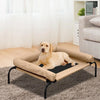 PaWz Pet Bed Heavy Duty Frame Hammock Bolster Trampoline Dog Puppy Mesh S Tan Deals499
