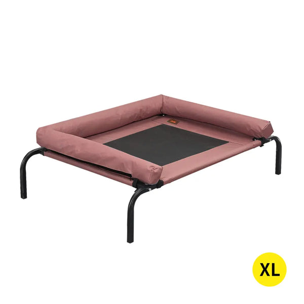 PaWz Pet Bed Heavy Duty Frame Hammock Bolster Trampoline Dog Puppy Mesh XL Coffee Deals499