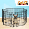 PaWz Pet Dog Playpen Puppy Exercise 8 Panel Enclosure Fence Black With Door 30" Deals499