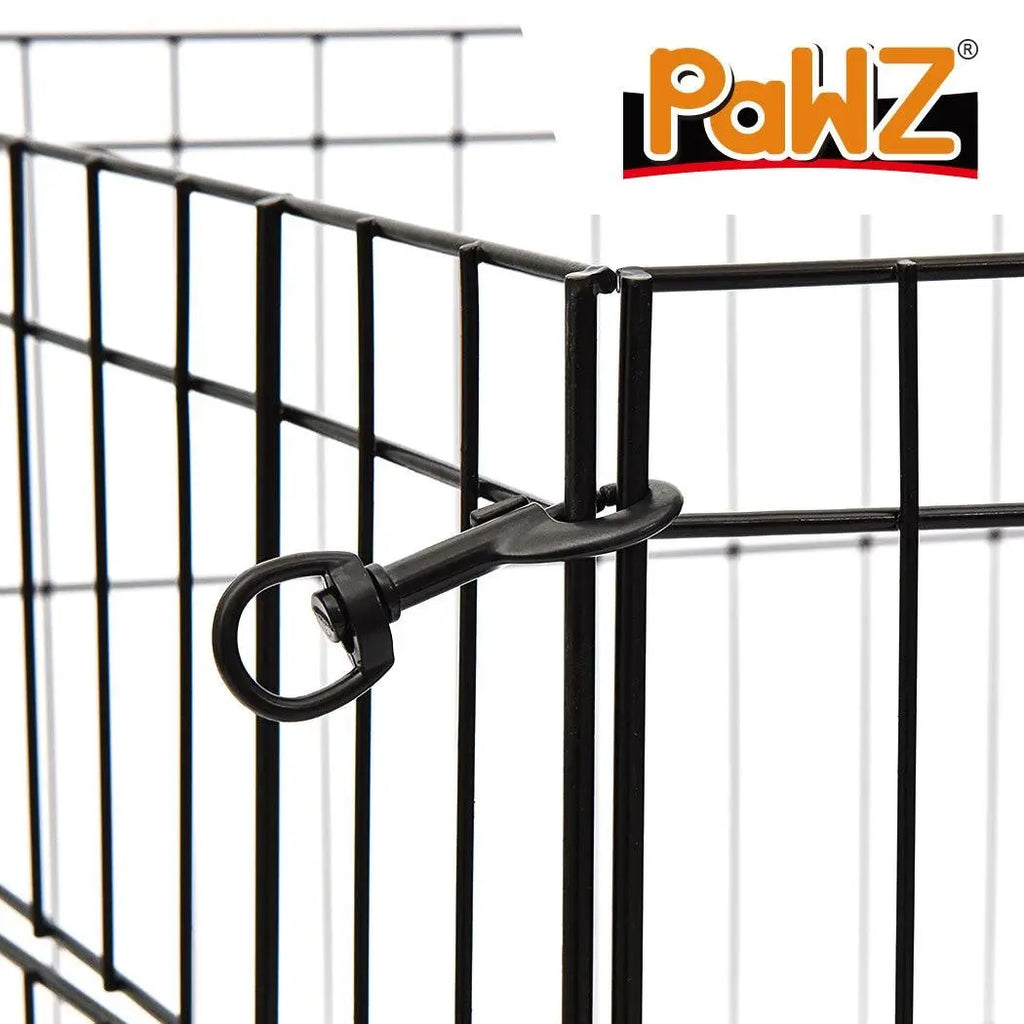 PaWz Pet Dog Playpen Puppy Exercise 8 Panel Enclosure Fence Black With Door 42" Deals499