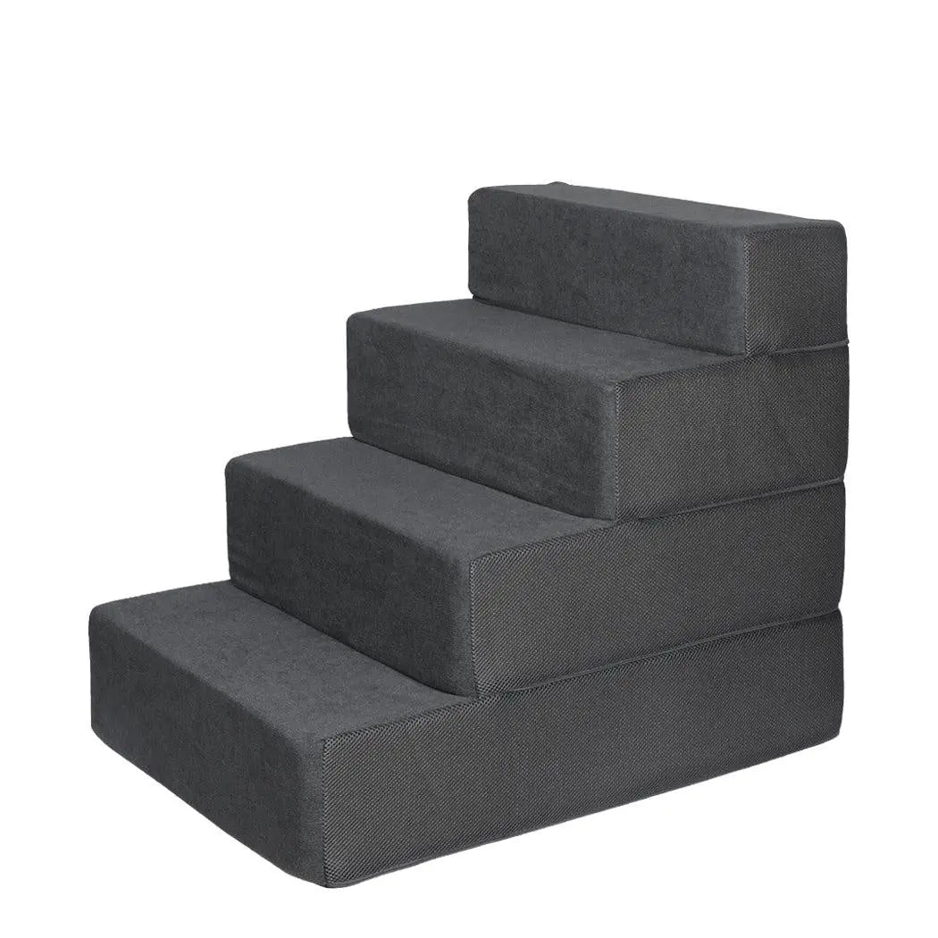 PaWz Pet Stairs 4 Step Ramp Portable Adjustable Climbing Ladder Soft Washable Deals499