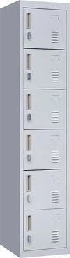 Padlock-operated Lock 6-Door Locker for Office Gym Shed School Home Storage Grey Deals499