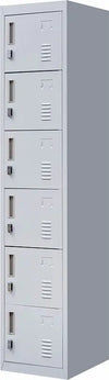 Padlock-operated Lock 6-Door Locker for Office Gym Shed School Home Storage Grey Deals499