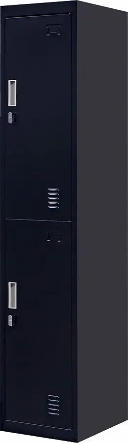 Padlock-operated lock 2-Door Vertical Locker for Office Gym Shed School Home Storage Black Deals499