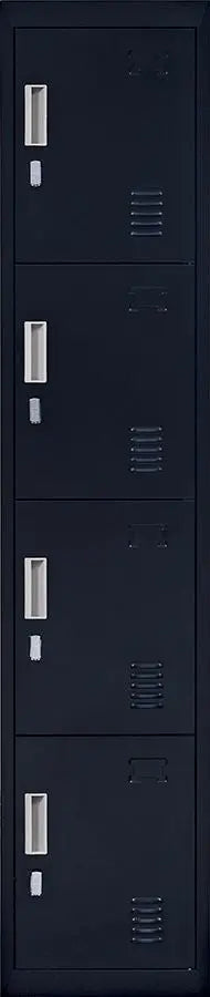 Padlock-operated lock 4 Door Locker for Office Gym Black Deals499