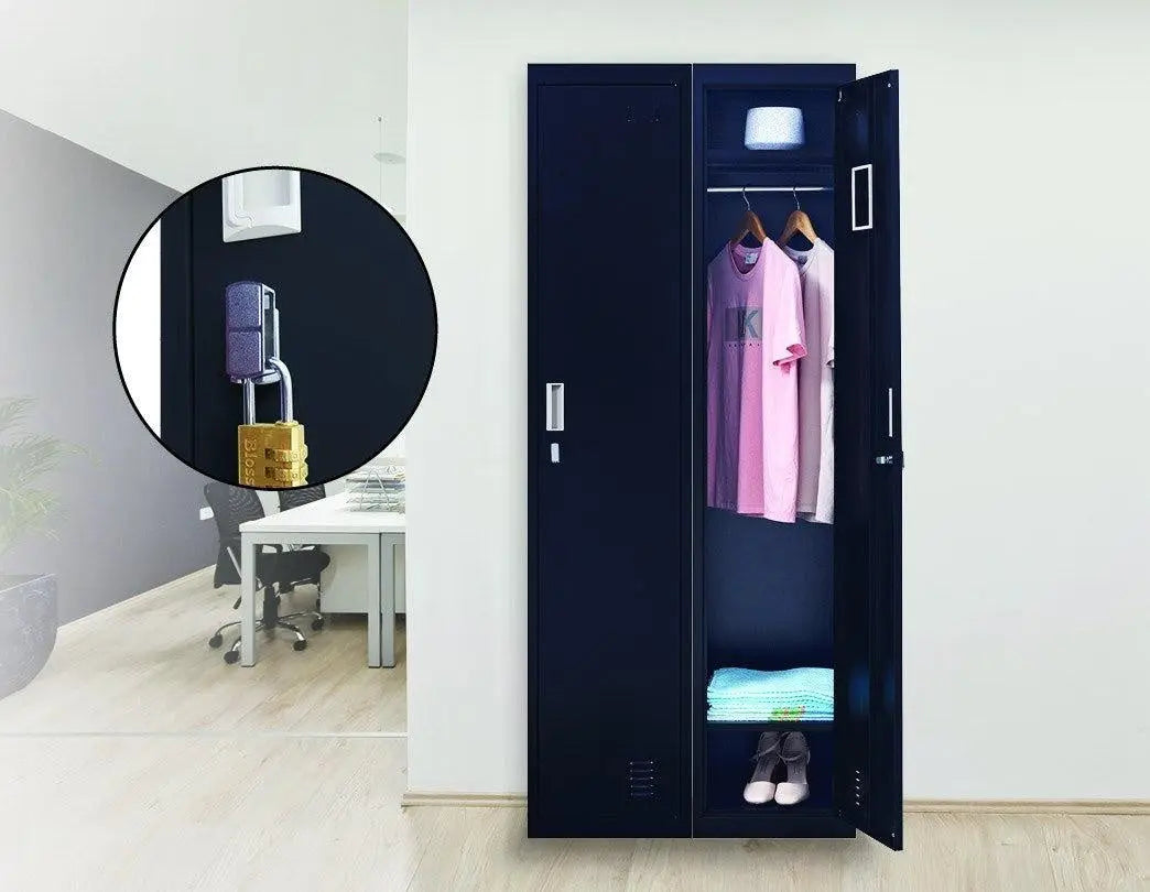 Padlock-operated lock One-Door Office Gym Shed Clothing Locker Cabinet Black Deals499