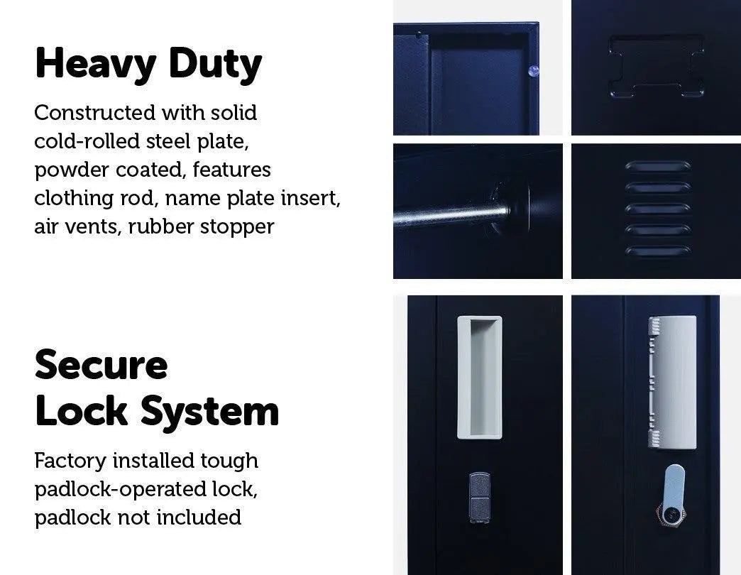 Padlock-operated lock One-Door Office Gym Shed Clothing Locker Cabinet Black Deals499