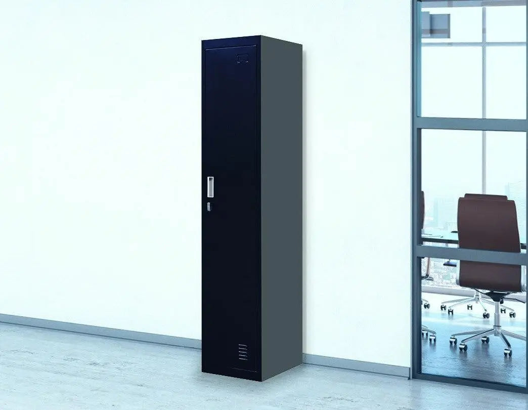 Padlock-operated lock One-Door Office Gym Shed Clothing Locker Cabinet Black Deals499
