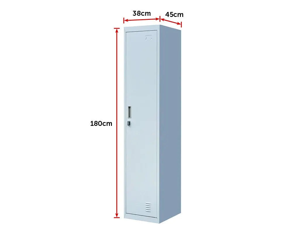Padlock-operated lock One-Door Office Gym Shed Clothing Locker Cabinet Grey Deals499