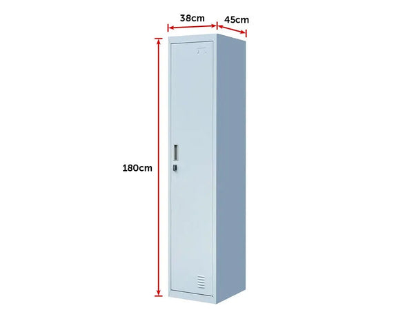 Padlock-operated lock One-Door Office Gym Shed Clothing Locker Cabinet Grey Deals499