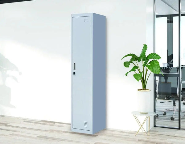 Padlock-operated lock One-Door Office Gym Shed Clothing Locker Cabinet Grey Deals499