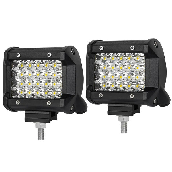 Pair 4 inch Spot LED Work Light Bar Philips Quad Row 4WD 4X4 Car Reverse Driving Deals499