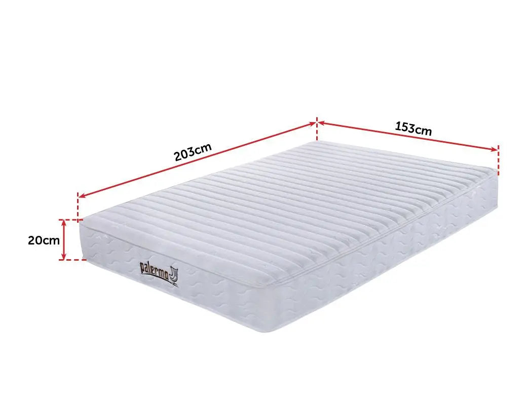 Palermo Contour 20cm Encased Coil Queen Mattress CertiPUR-US Certified Foam Deals499