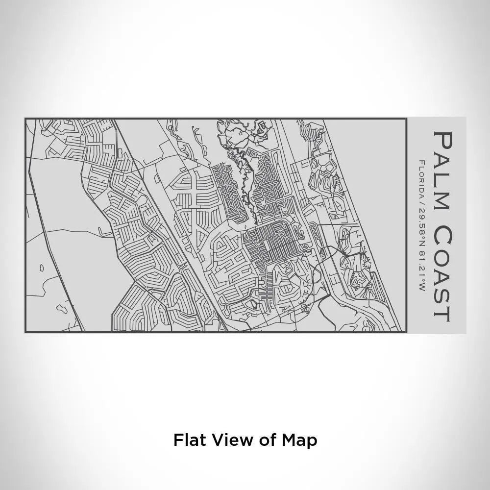 Palm Coast - Florida Map Insulated Bottle Cyan Castor